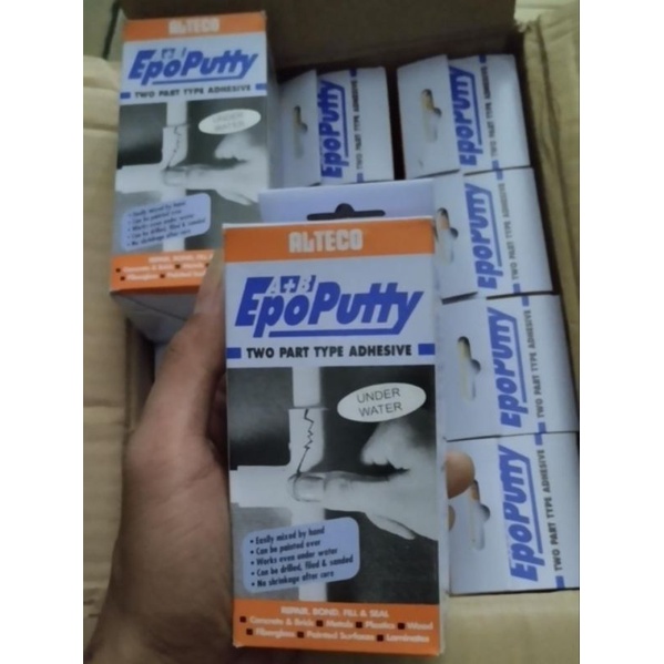 Lem Epo putty Resin Porting Dempul anti bocor anti air anti panas serbaguna Epoxy Alteco Ori