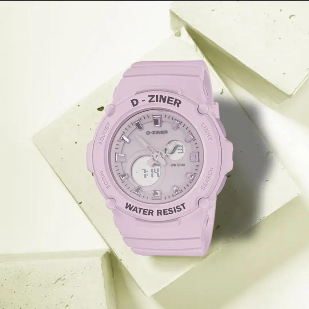 COD✅ JAM TANGAN WANITA DZINER 8301 BABY-G BGA 270 ORIGINAL JAM TANGAN BABY G DIGITAL ANALOG DOUBLE TIME STRAP RUBBER ANTI AIR BERGARANSI FREE BOX &amp; KARTU GARANSI