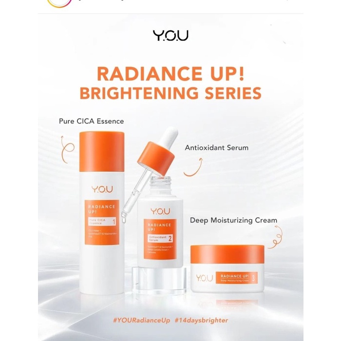 YOU Radiance Up Pure Cica Essence Moisturizing Cream Brightening Serum