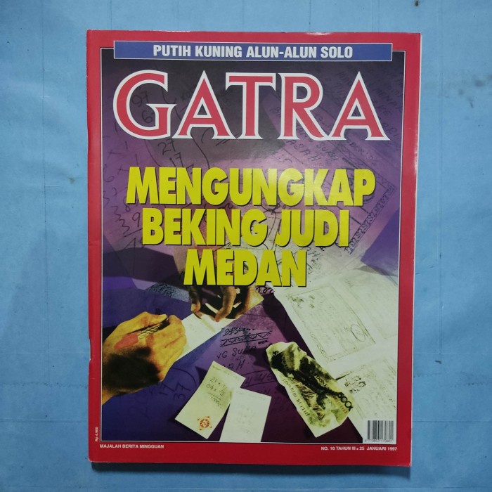 Majalah lawas gatra mengungkap beking judi medan jan 1997