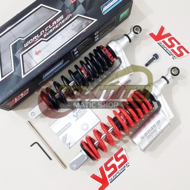 Shock YSS G Plus Smooth Silver Series 330mm Honda Vario 125 150 Beat FI Scoopy FI