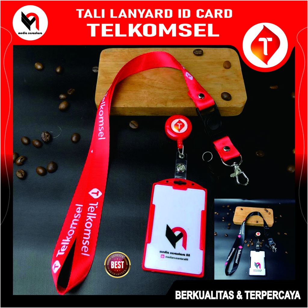 

Telkomsel Logo terbaru Lanyard/Tali gantungan id Card Holder strup hp/fleshdisk/Kamera