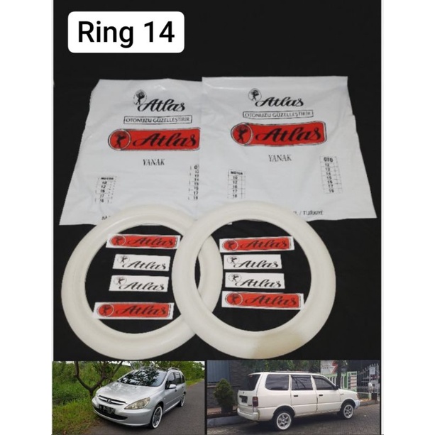 Lis ban whitewall ATLAS ORIGINAL IMPORT RING 14 R14 (Mobil)
