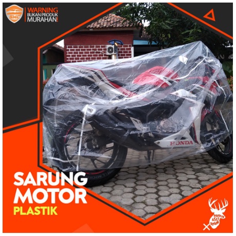 Cover Plastik Tranparan Bening Untuk Sepeda Motor Pelindung Kendaraan Dari Debu dan Hujan