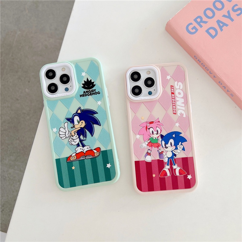 Soft Case Silikon Motif Kartun Sonic Hedgehog Untuk IPhone 14 13 12 11 Pro Max X XR