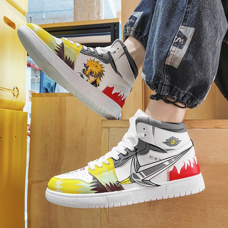 Anime Naruto Casual Namikaze Minato Sepatu Import Pria Running Sneaker Kets Yondaime Hokage Nyaman Cowok Dewasa Lentur 213