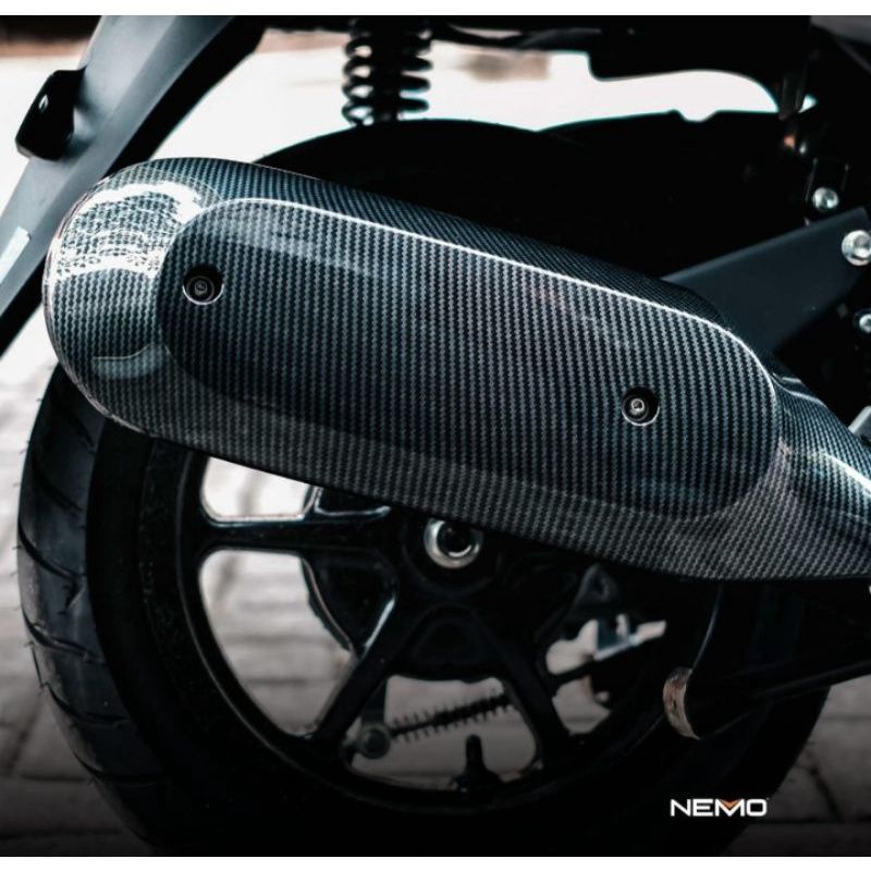 COVER TUTUP KNALPOT FAZZIO CARBON NEMO ORIGINAL