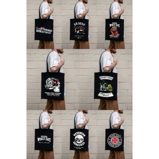Tas Totebag Vespa Original Merchandise Resleting
