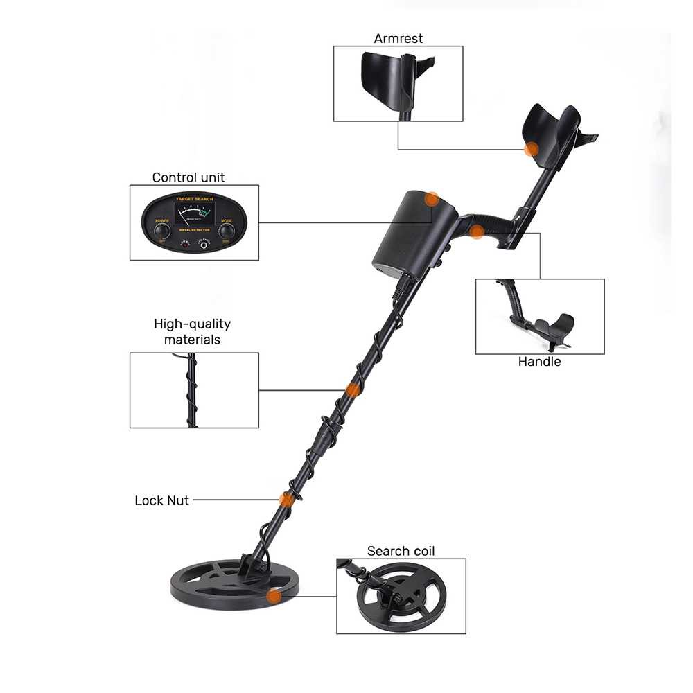 ORIGINAL Metal Detector Alat Pendeteksi Emas Logam Metal Gold Silver Detector Finder Metal detektor logam emas alat deteksi emas alat pencari emas waterproof - GTX5030 KKMOON 7COT0WBK