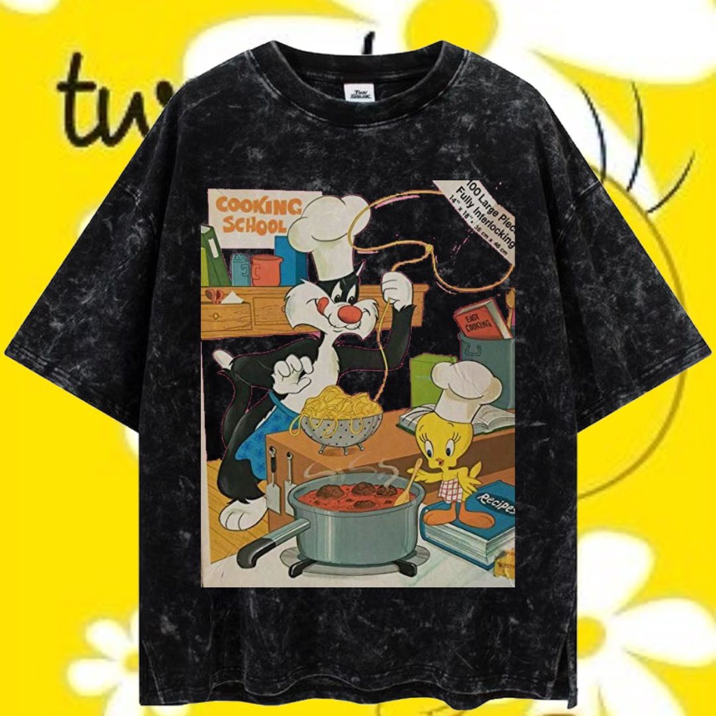 LASTHOPE 'TWEETY' OVERSIZE WASHING TSHIRT / KAOS ATASAN TSHIRT TEE WASHING ACID WASHED STONEWASH OVE