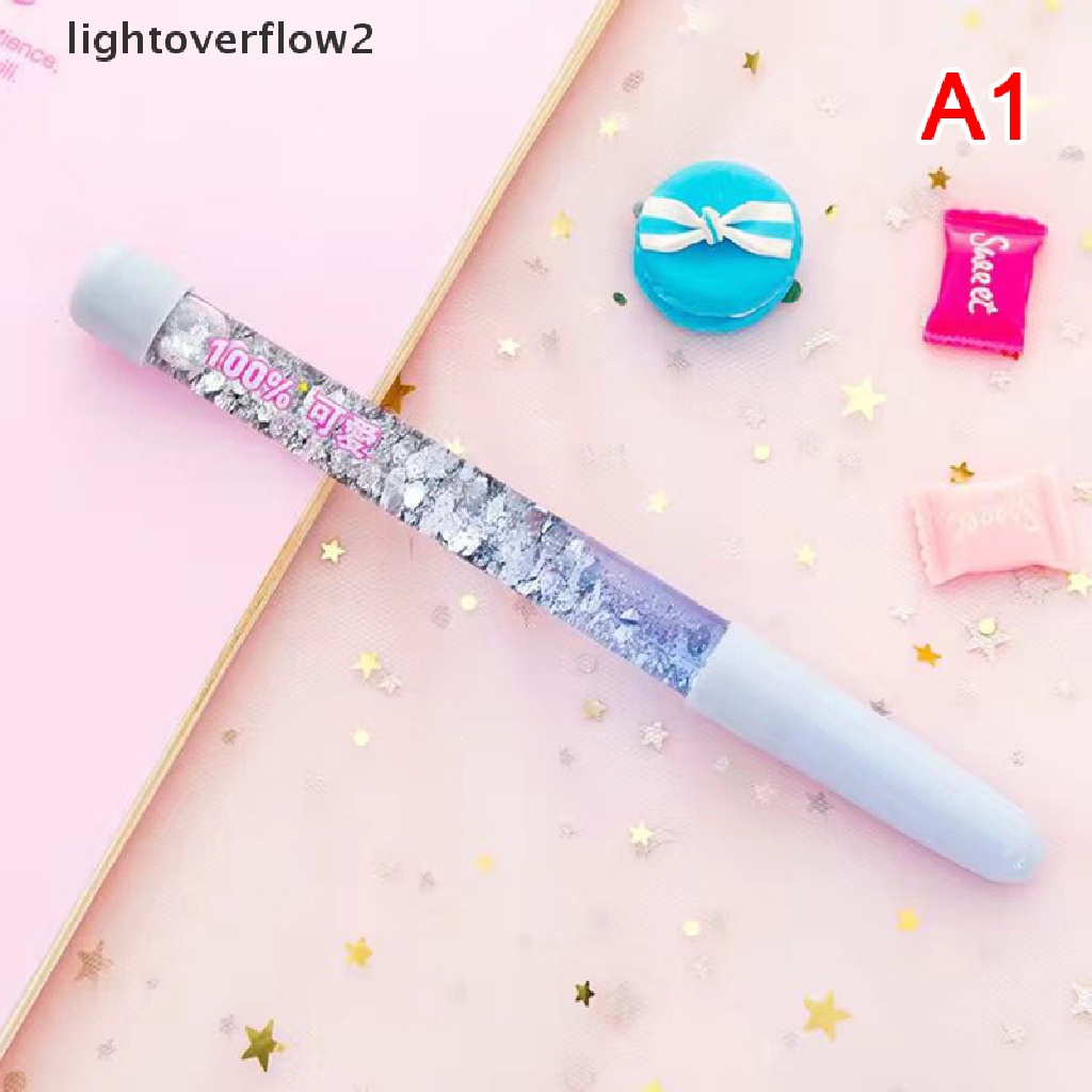 (lightoverflow2) Pulpen Gel 0.5mm Gaya Korea Selatan / Jepang Untuk Anak Perempuan (ID)