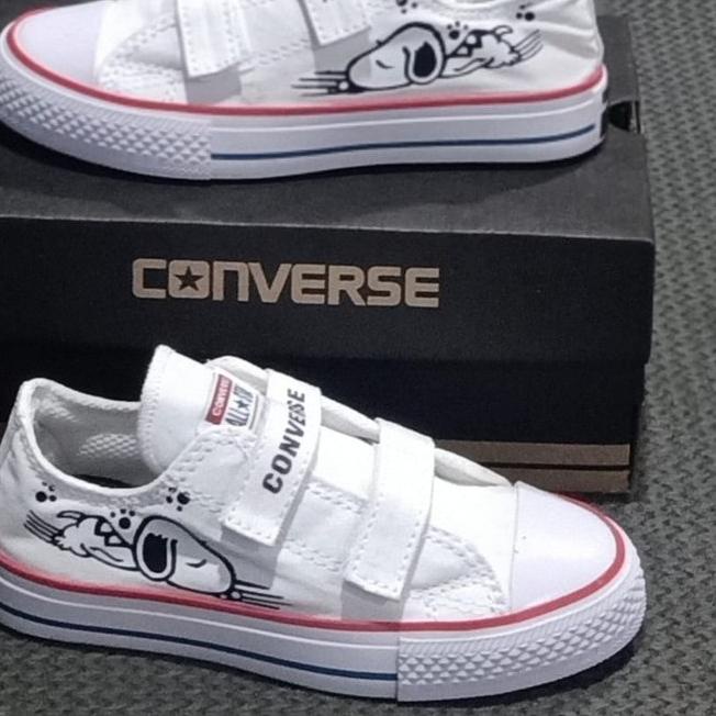 EXCLUSIVESepatu anak converse_anak snoopy sepatu sneakers karakter converse_kids snoopy fashion anak