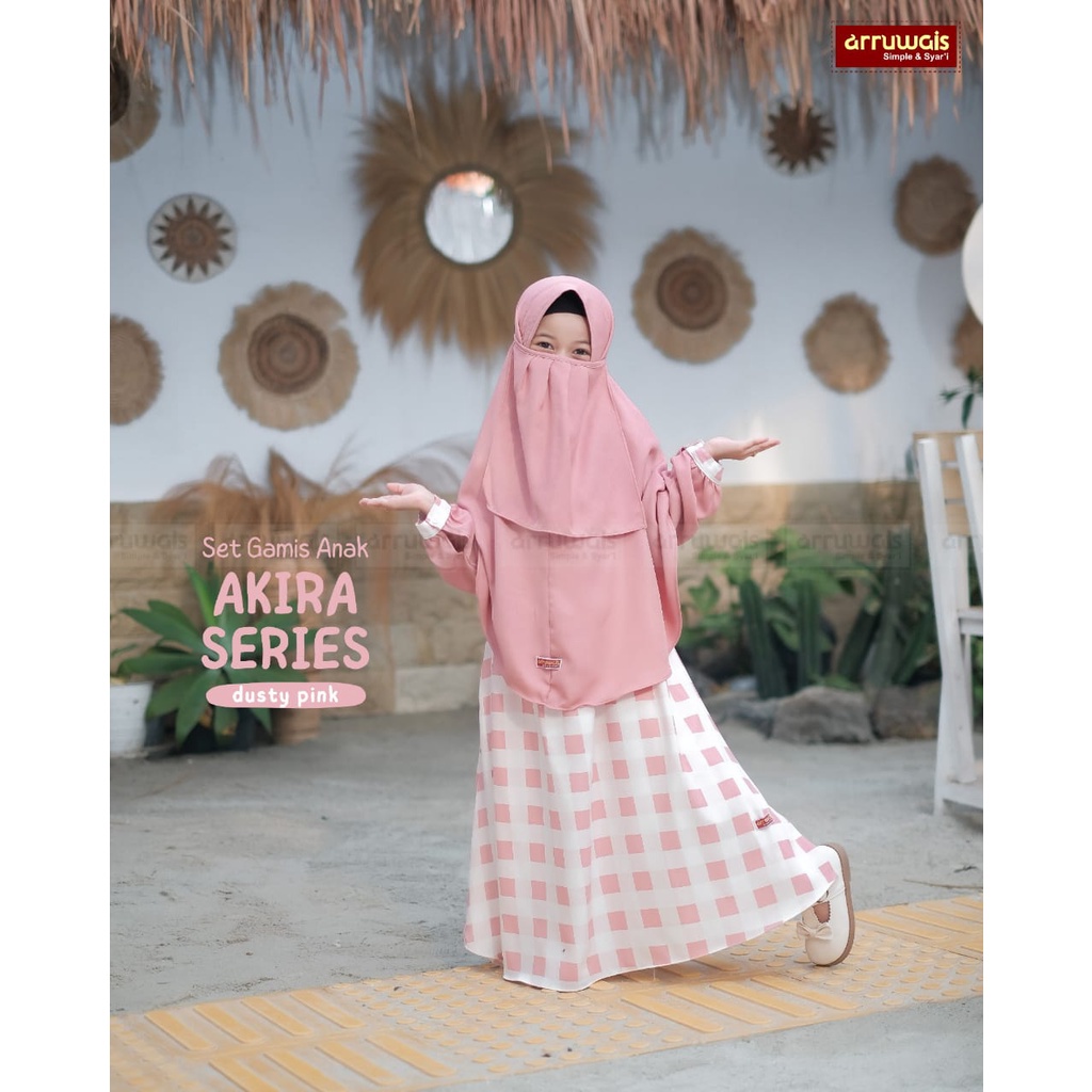 Arruwais Akira Series | Set Baju Muslim Gamis Cadar Anak Perempuan