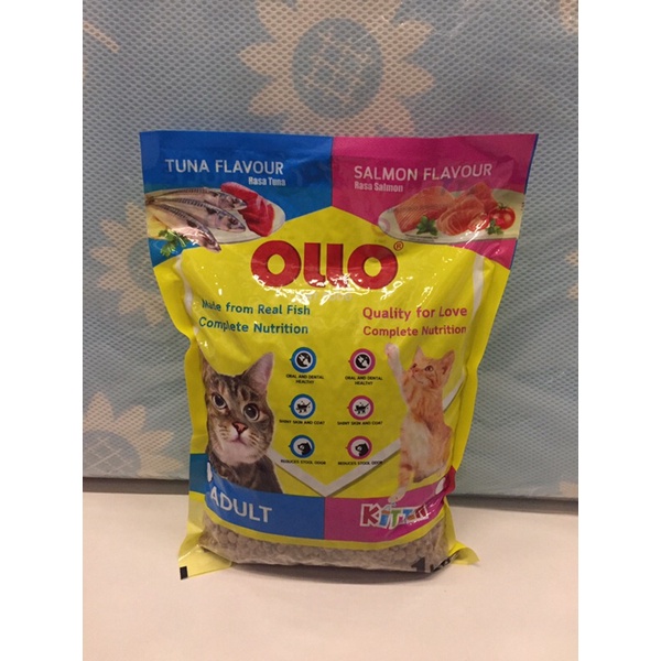 Repack Ollo Cat Food Kitten Salmon  1kg - Makanan Kucing