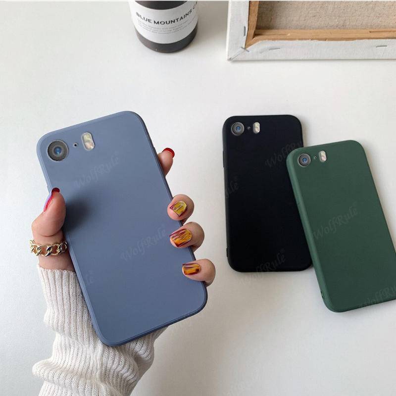 Casing Soft Case Bumper Bahan TPU Silikon Cair Untuk iPhone 5 / 5S / SE 2016