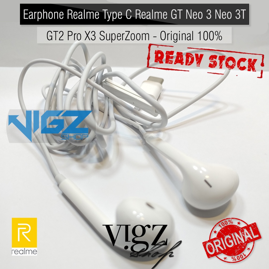 Earphone Handsfree Realme Type C Realme GT Neo 3 Neo 2 Neo 3T GT2 Pro X3 SuperZoom Original