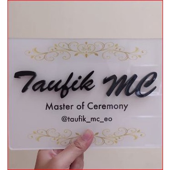 

Custom Akrilik Acrylic Cue card B5 Cue card MC Cutting Letter