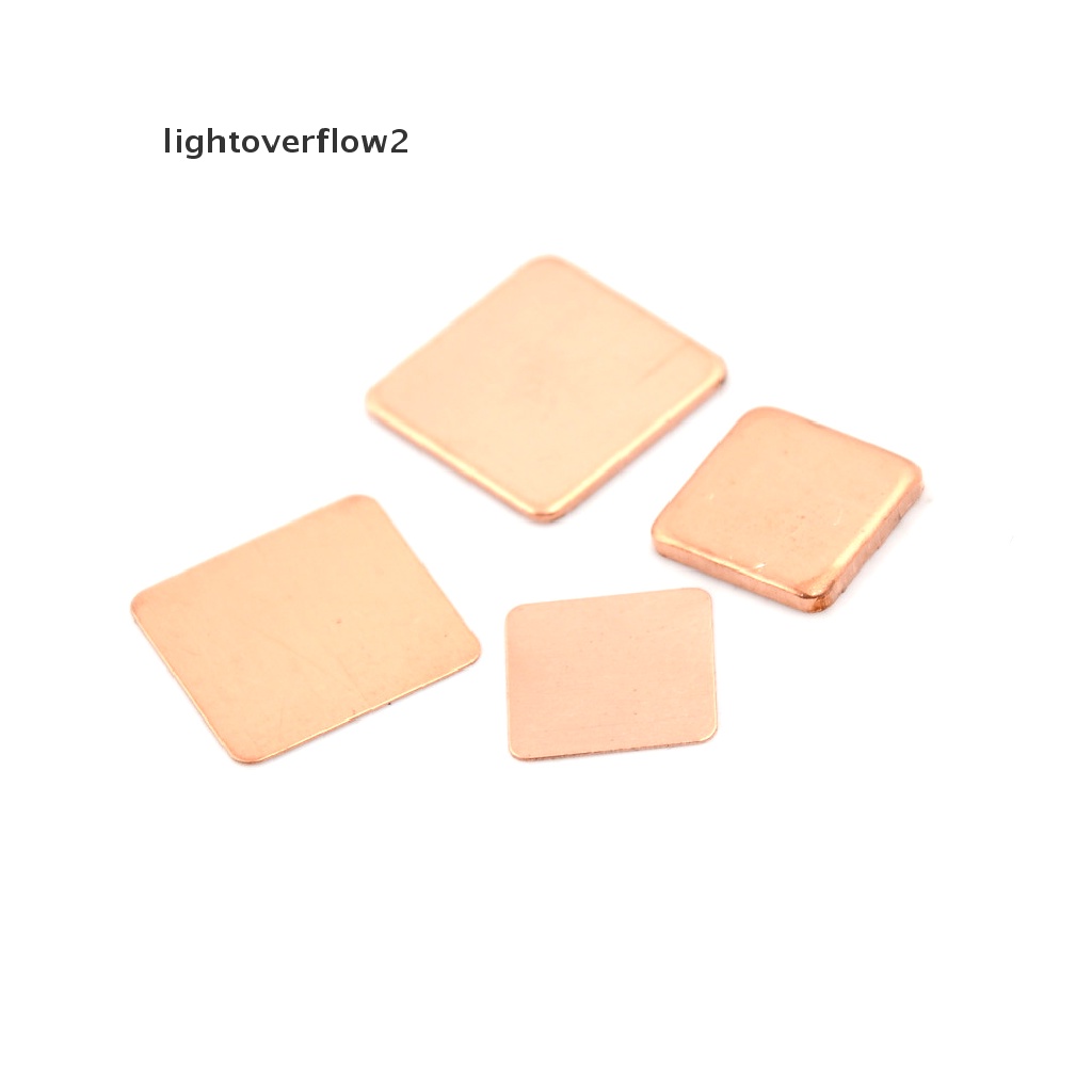 (lightoverflow2) 10pcs Plat Tembaga Thermal Pad Untuk Laptop (ID)