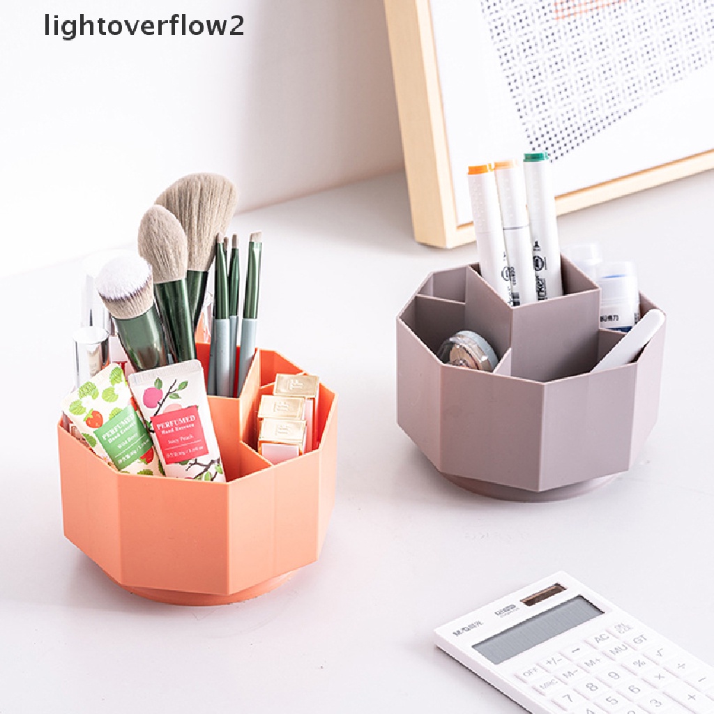 (lightoverflow2) Holder / Organizer Pensil / Pulpen / Penggaris / Tape Marker Rotasi 360 Derajat (ID)