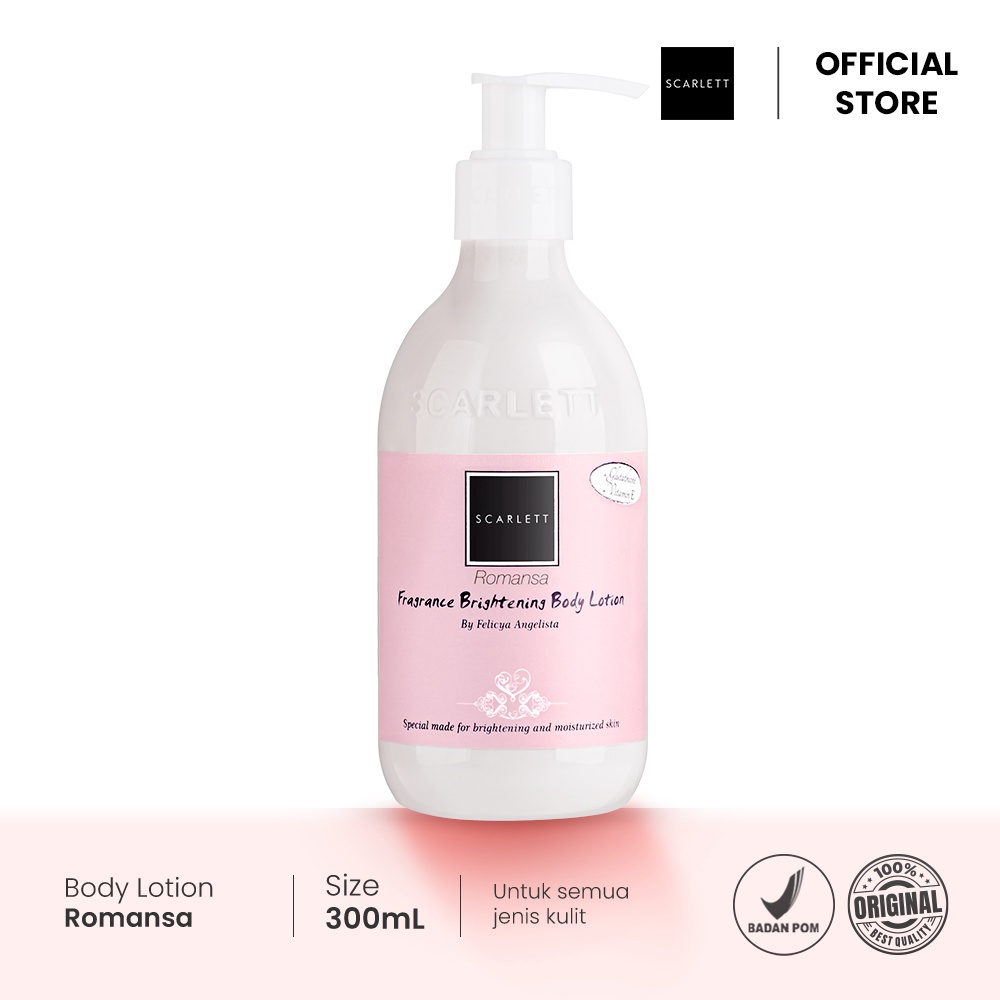 ORIGINAL Scarlett Whitening Body Lotion Romansa GIRLSNEED77 MEDAN BEAUTY Cosmetics SKIN CARE Kosmetik Kecantikan