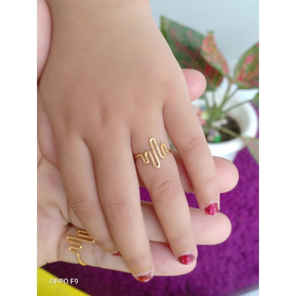 cincin bayi perak asli 925 dilapisi emas 22karat