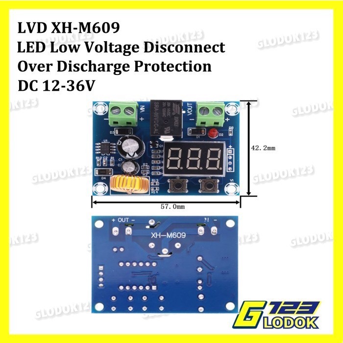 XH-M609 LVD Low Voltage Disconnect Protect Batere Proteksi Discharge