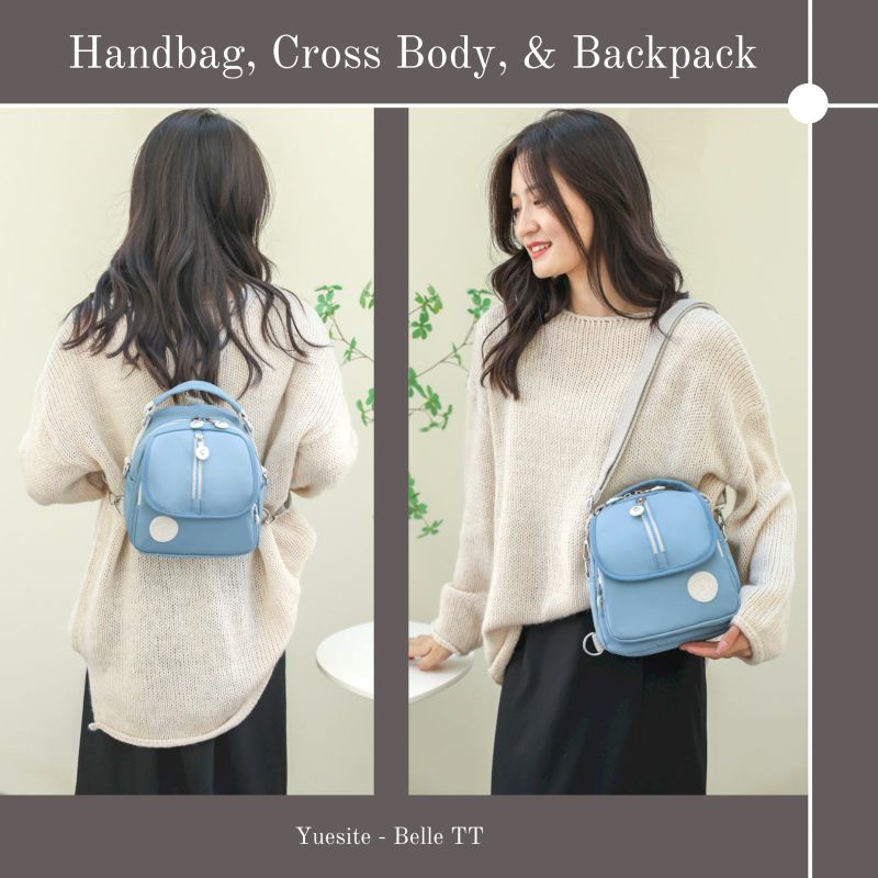 Tas wanita 3fungsi Yuesite Belle tenteng selempang ransel import