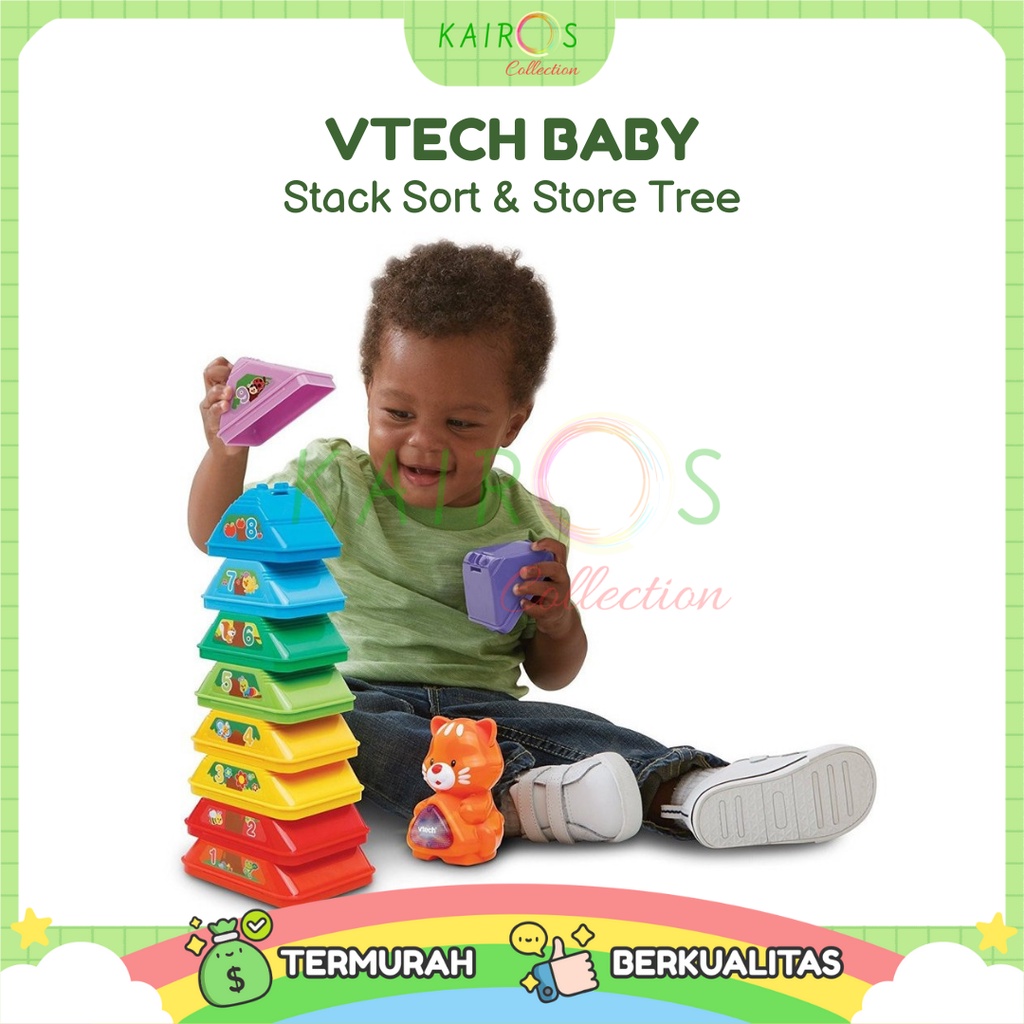 Vtech Baby Stack Sort &amp; Store Tree Mainan Edukasi Anak