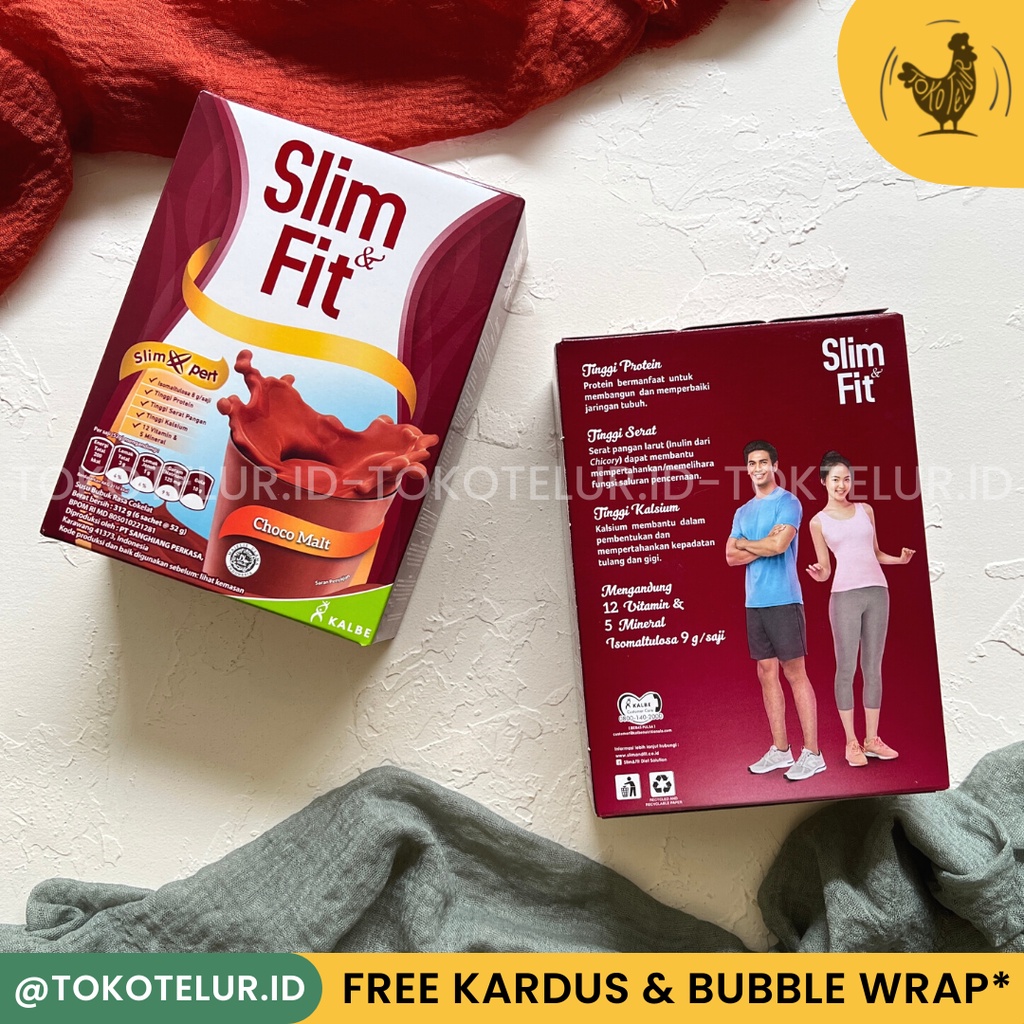 Slim &amp; Fit Milk - Susu Diet Meal Replacement Rasa Choco Malt, Vanila