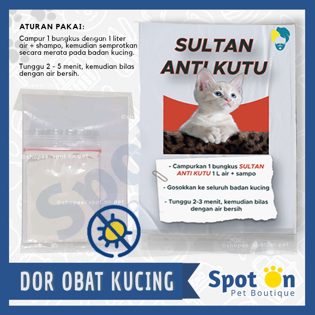 Obat Anti Kutu Kucing &amp; Anjing Dor Sultan Kucing | Dor Obat Kutu Anjing &amp; Kucing