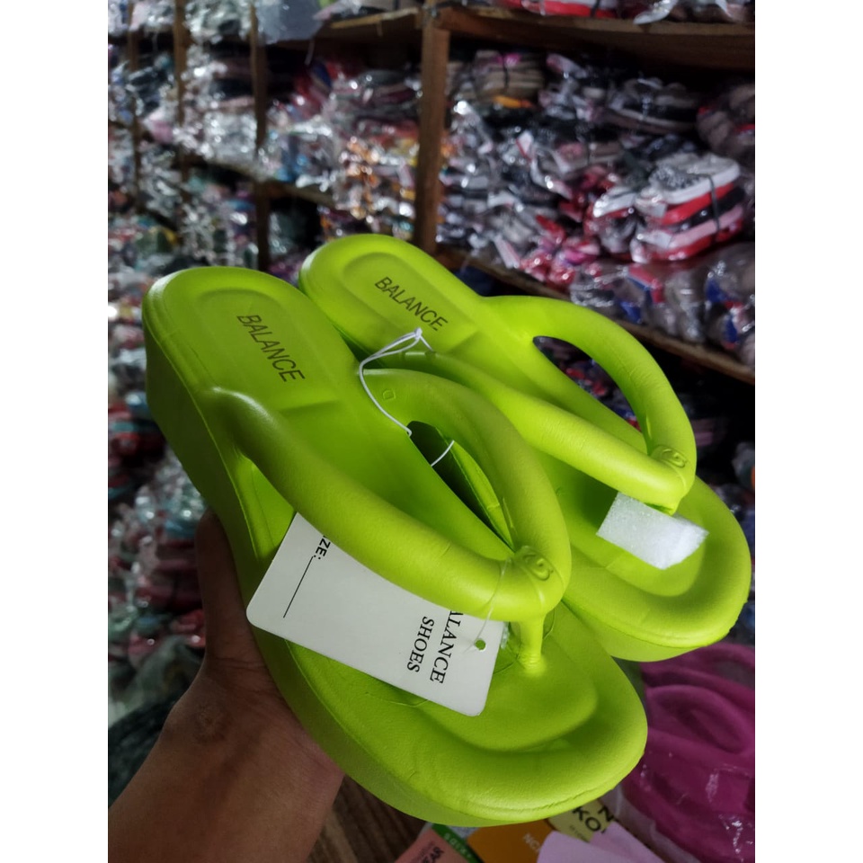 Sandal jepit wedges terlaris eva rubber premium kekinian 8211 (36-41)