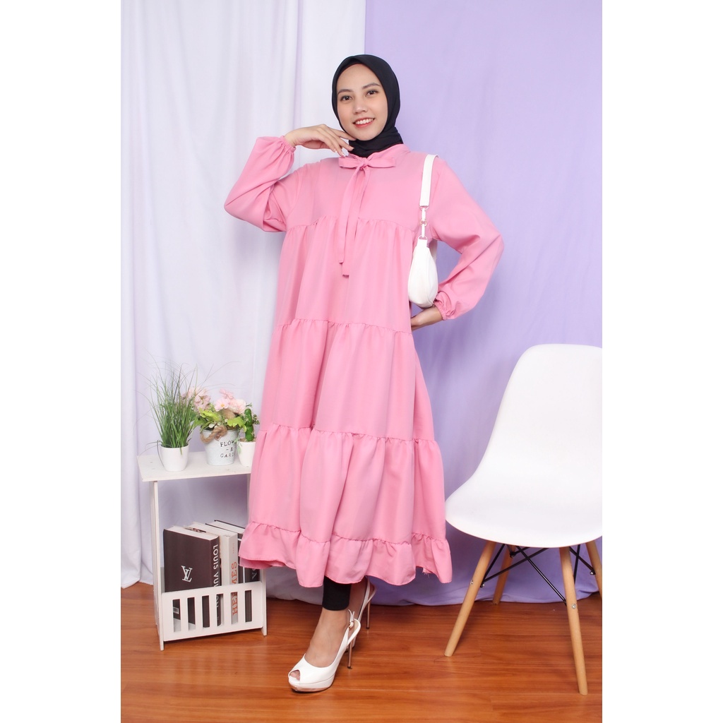 RX Fashion - JUMBO / SOJIN MIDI DRESS / BABYDOLL / LONG TUNIK WANITA TERBARU / GAMIS POLOS MURAH KEKINIAN - BN