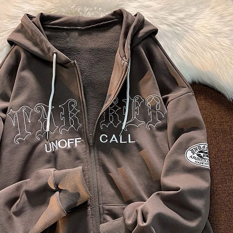 UNOFF Jaket Hoodie Zipper Unisex Pria Wanita Oversize | Sweatee Hoodie Jacket Zipper Korean Style