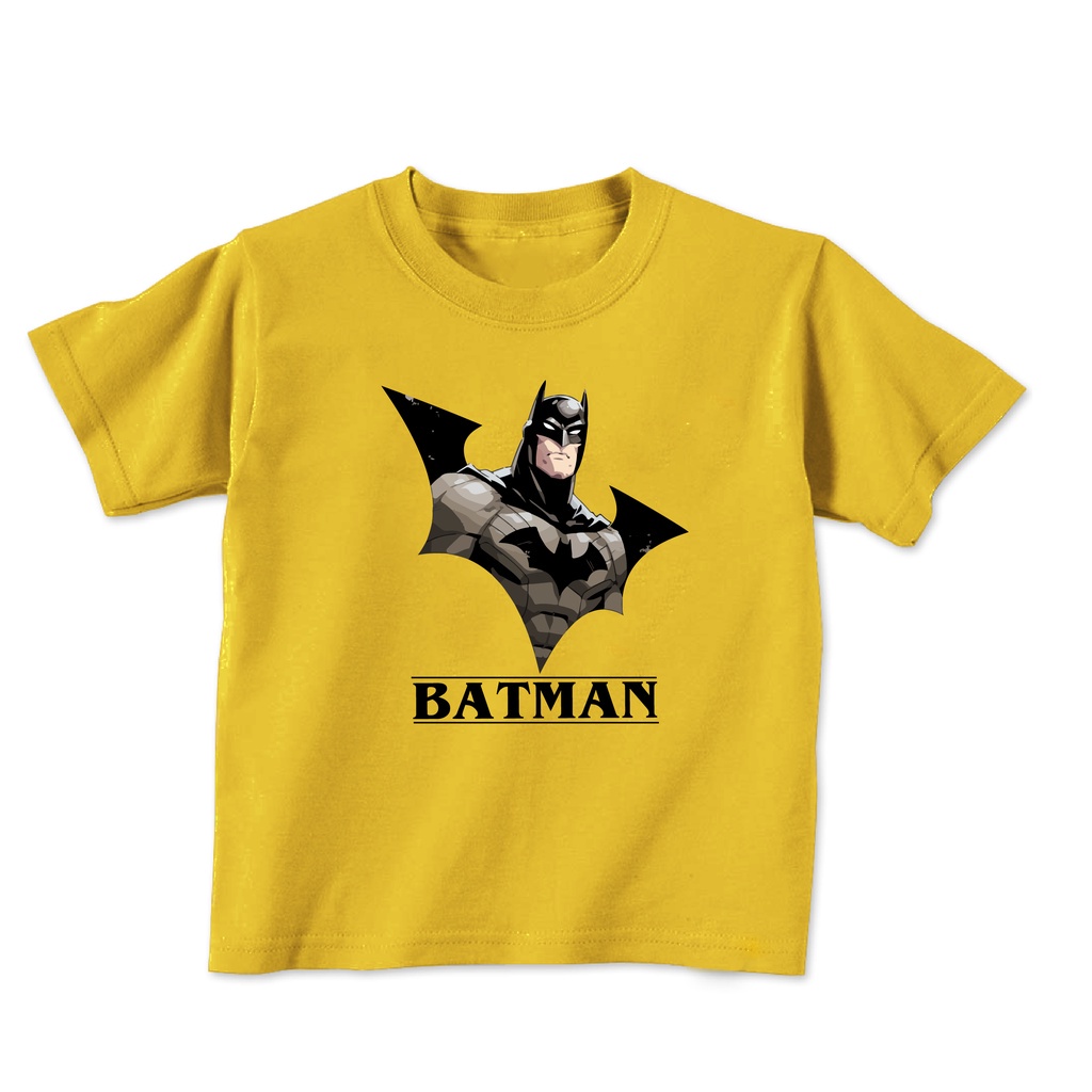 Atasan T-Shirt Batman Ready Ukuran Anak dengan Bahan Cotton Combed 30s