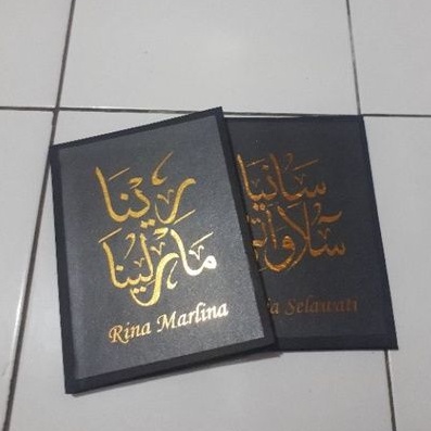 

Buku Tulis Notebook Kaligrafi emas Nama sendiri hard cover buku catatan note agenda planner