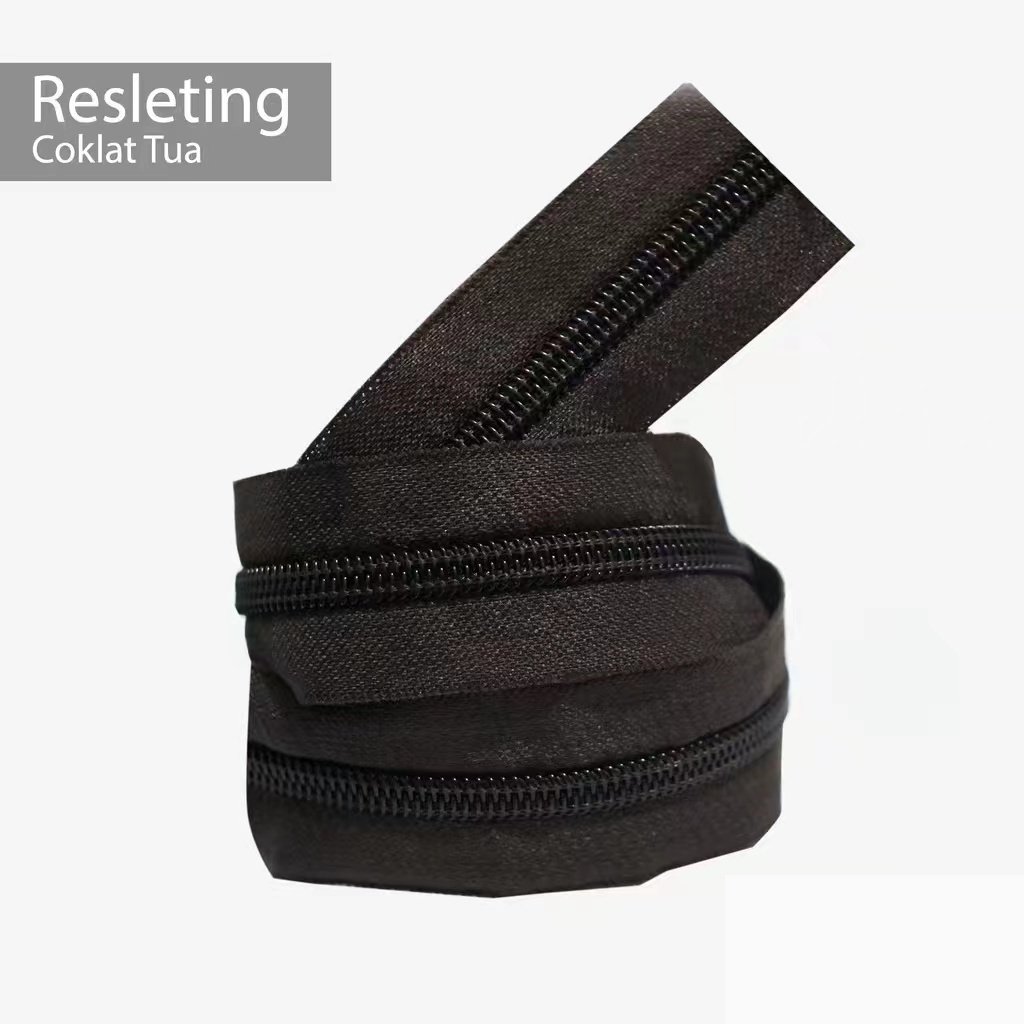 (COD) Resleting Warna Gigi Plastik daun nilon No.5 Per Roll Resleting murah merk mz 90meter/100yard