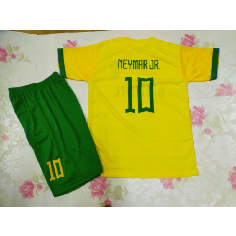 SETELAN BAJU BOLA ANAK NEGARA BRASIL PIALA DUNIA 2022 USIA 9-14 THN