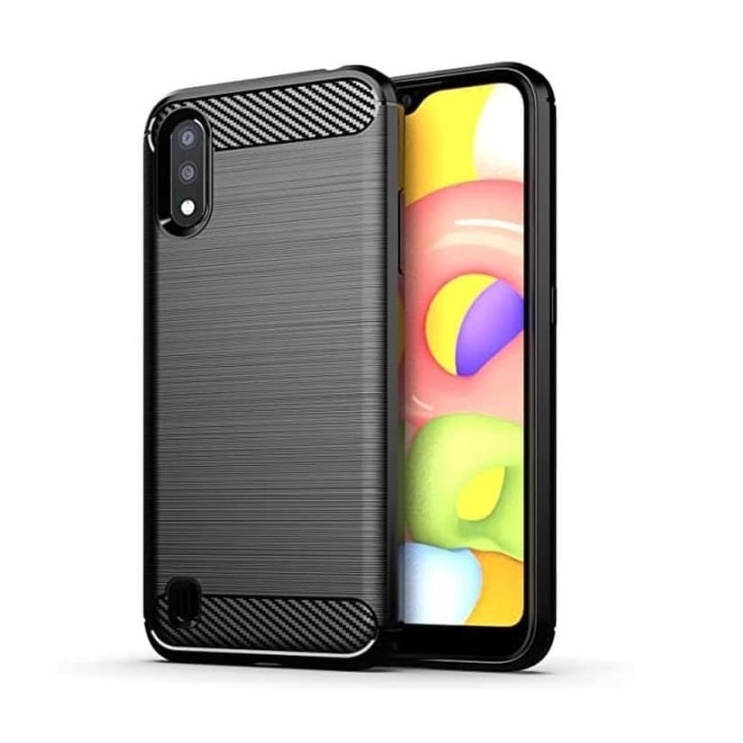 CASE SLIM FIT CARBON IPAKY SAMSUNG A01 SOFTCASE - GA