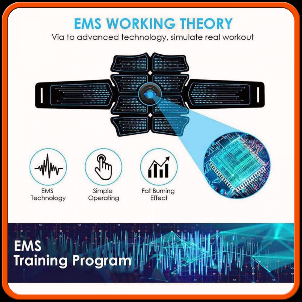 Alat Stimulator Terapi EMS Otot Six Pack ABS Abdominal Muscle MU583