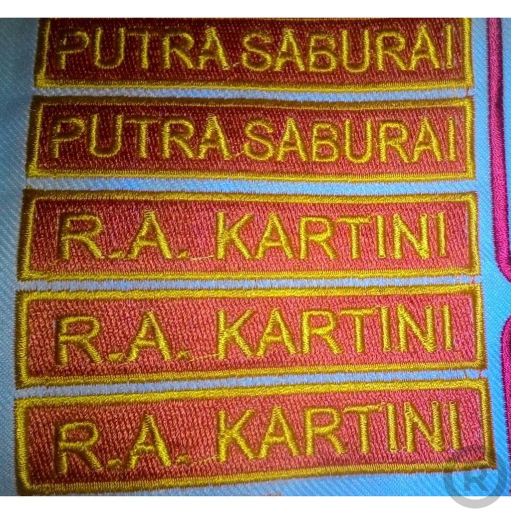 Badge bordir Nama Ambalan pramuka Bordir Nama Dada