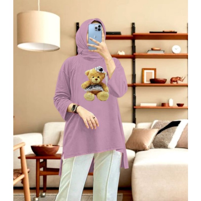 TUNIK FASHION HIJAB TEDDY BEAR M L XL XXL