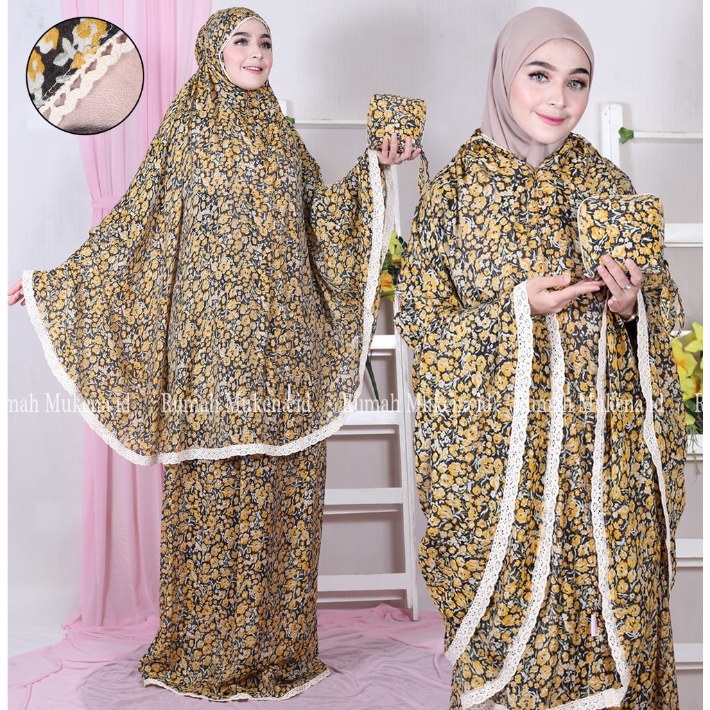NAKITA Mukena Safir 2in1 Mukena Traveling Silky Premium Syuhada by Ainun