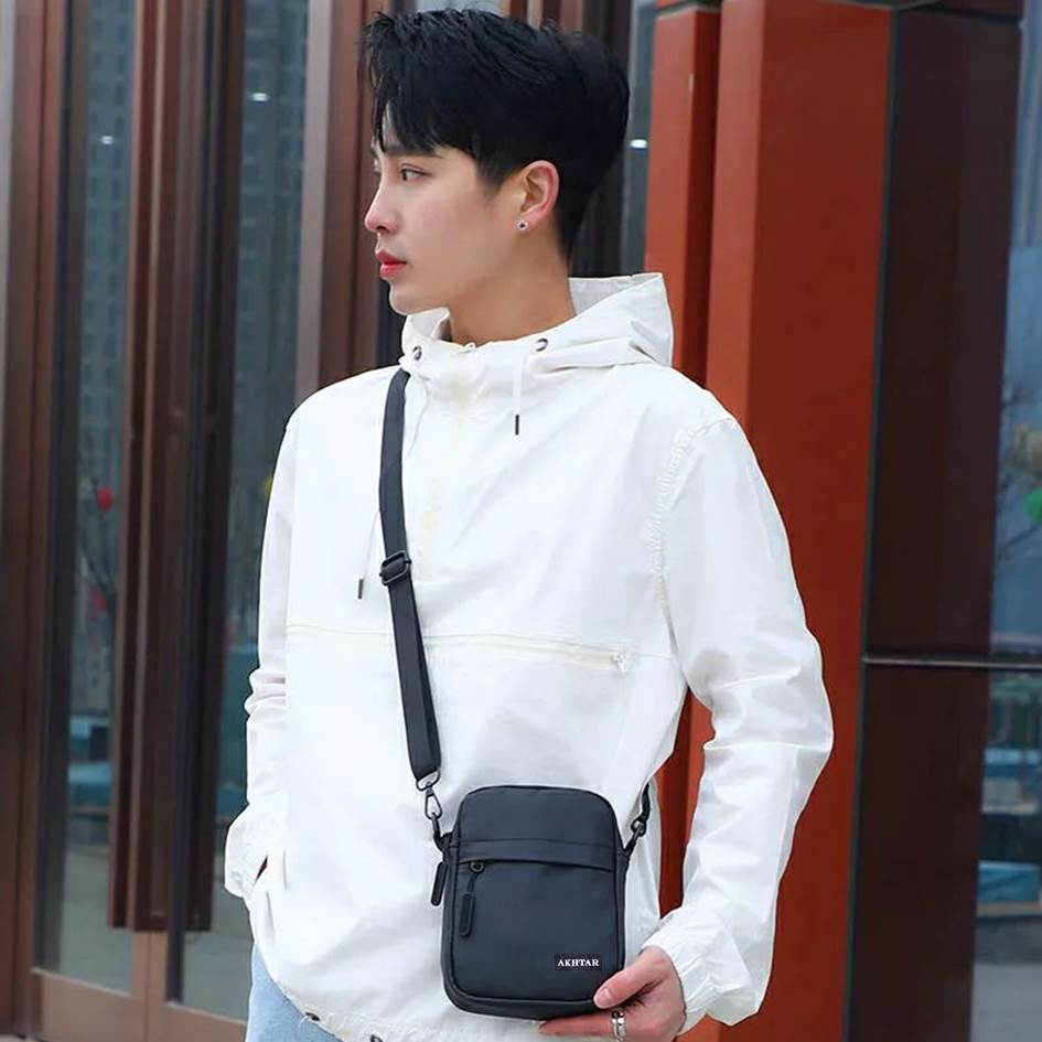 Tas selempang Pria Kecil Simple Keren Distro Terbaru bahan kain Murah 10rb Slingbag Mini Original