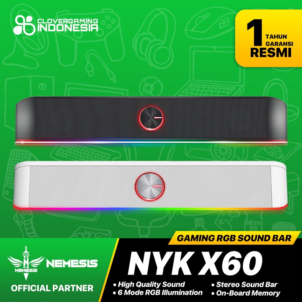 NYK X60 Quantum RGB - Speaker Gaming Stereo Soundbar