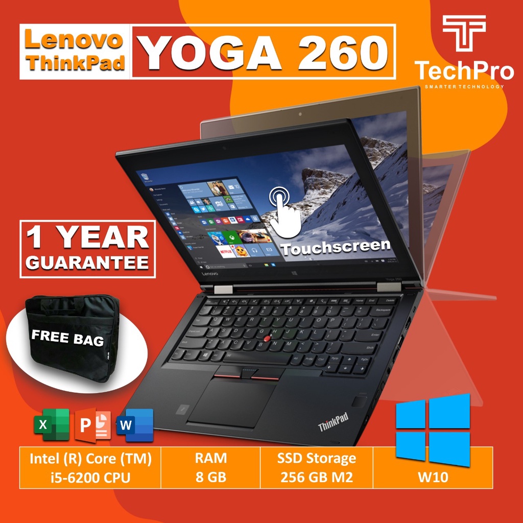LAPTOP LENOVO YOGA 260 I5 GEN 6 RAM 8GB SSD 256GB murahh