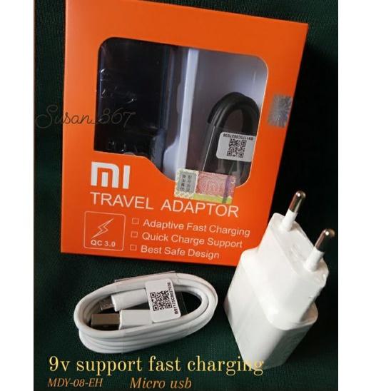 CHARGER REDMI 6 6A NOTE 5 4X 4A NOTE 4X 5A MDY08EH ORI MICRO 9V QUALCOMM FAST CHARGING original [MER