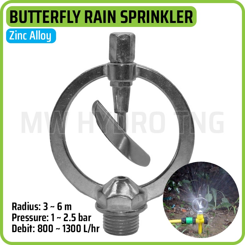 Sprinkler Taman Model Kupu-Kupu - Butterfly Rain Sprinkler Zinc Alloy