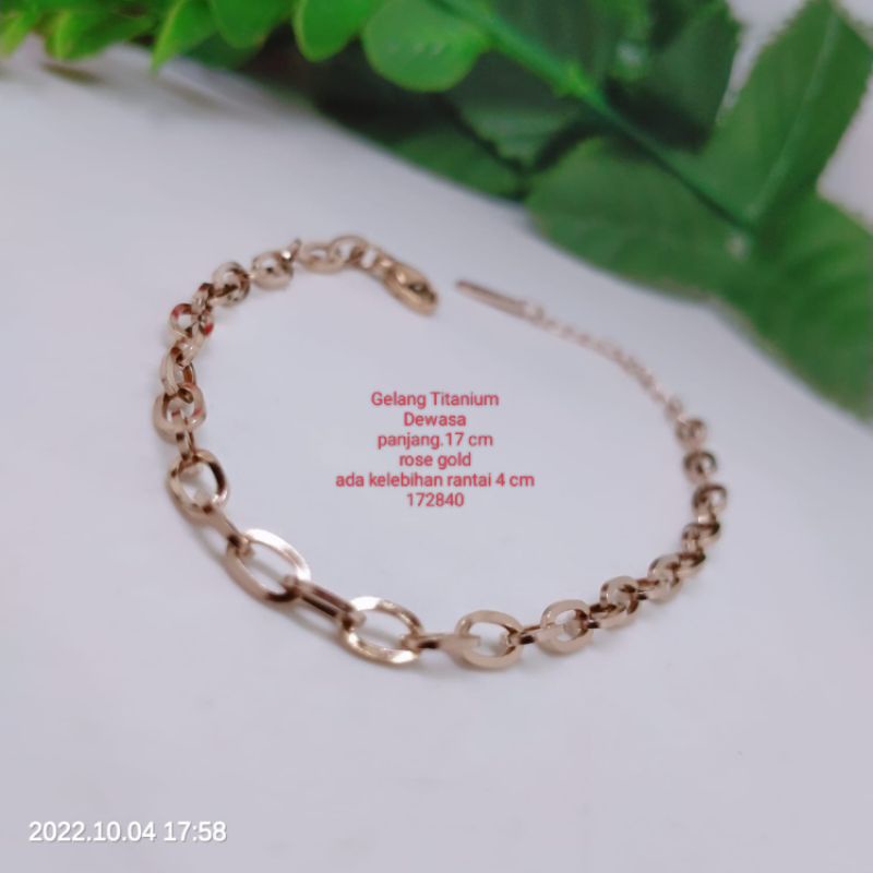Gelang Titanium Premium Lapis Emas Terlaris Termurah Fasion Wanita