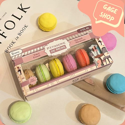 

penghapus bentuk makaron (1 set) bentuk bentuk lucu keprluan anak sekolah hapusan fancy imut unik elegan bisa cod termurah atk fancy