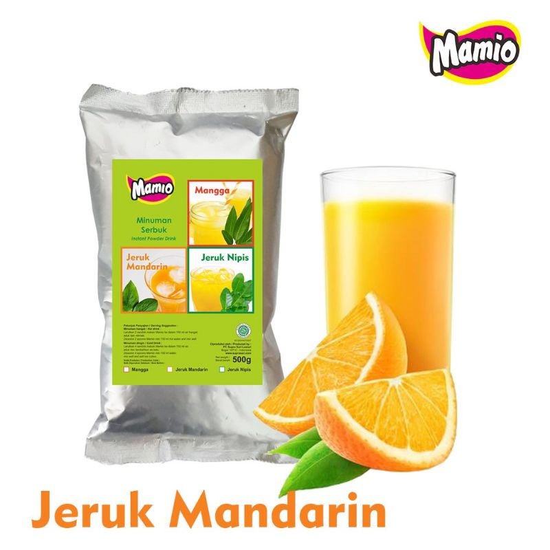MINUMAN BUBUK JERUK MANDARIN MAMIO 500 G